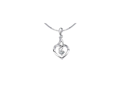 White Gold Plated | Heart Pendants